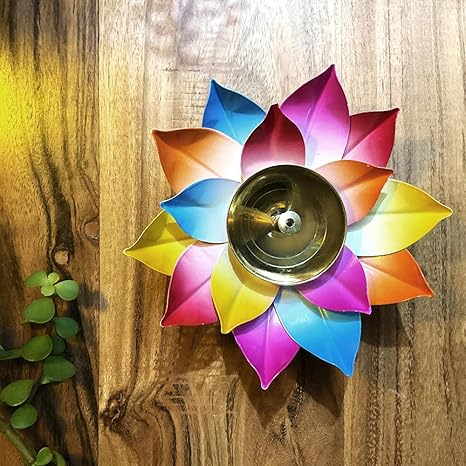 Image of Handcrafted Lotus Metal Diya – Traditional Pooja Oil Lamp for Home & Temple