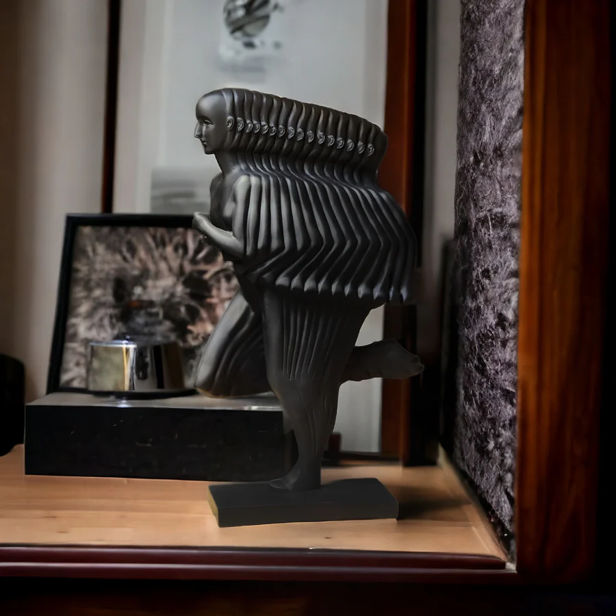 Image of Winner Artifact – Black, White & Gold Decorative Sculpture