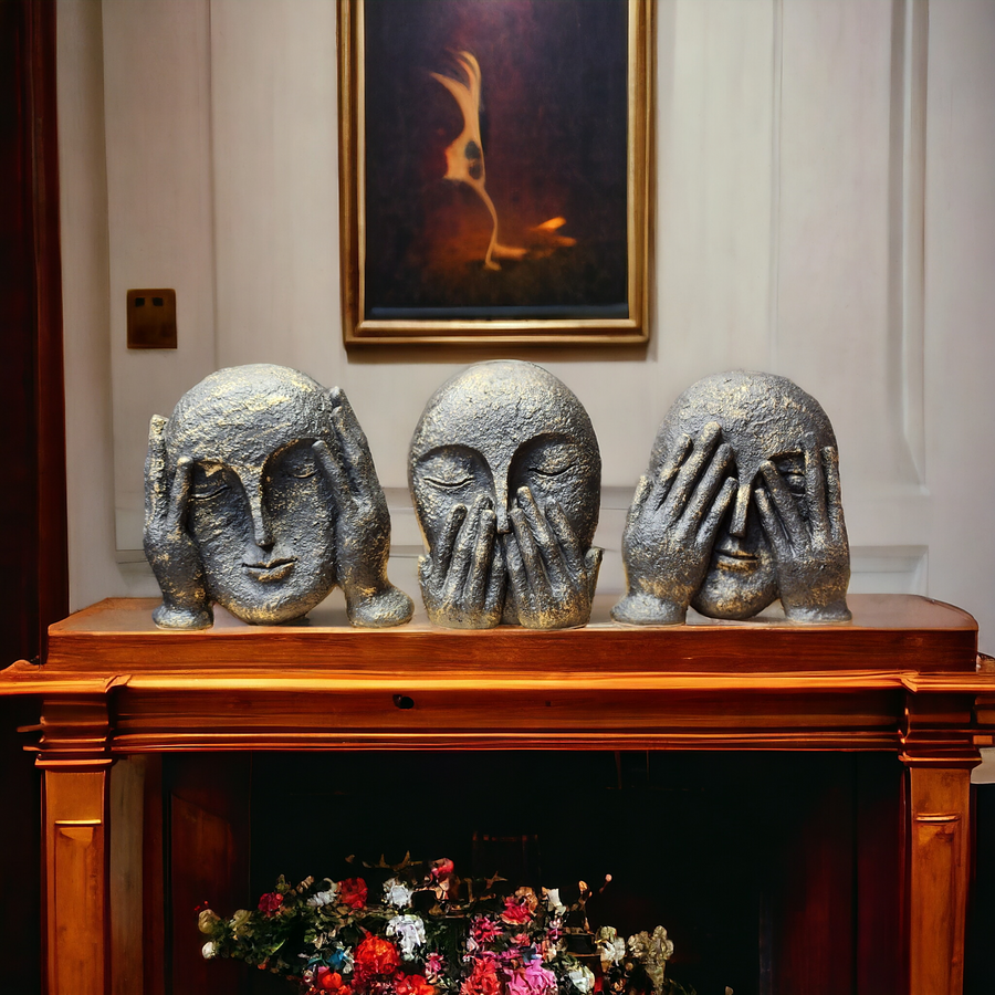 Image of Emo Set 3 – Black, White & Mix – Contemporary Decorative Sculptures